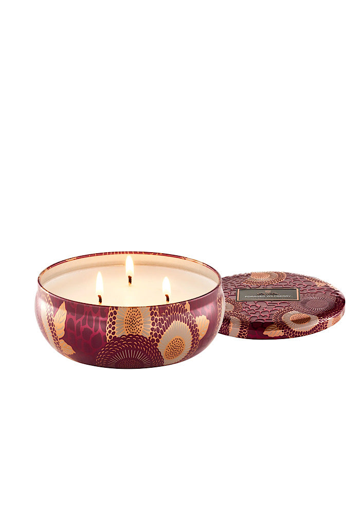 VOLUSPA 3 Wick Tin Candle Foraged Wildberry