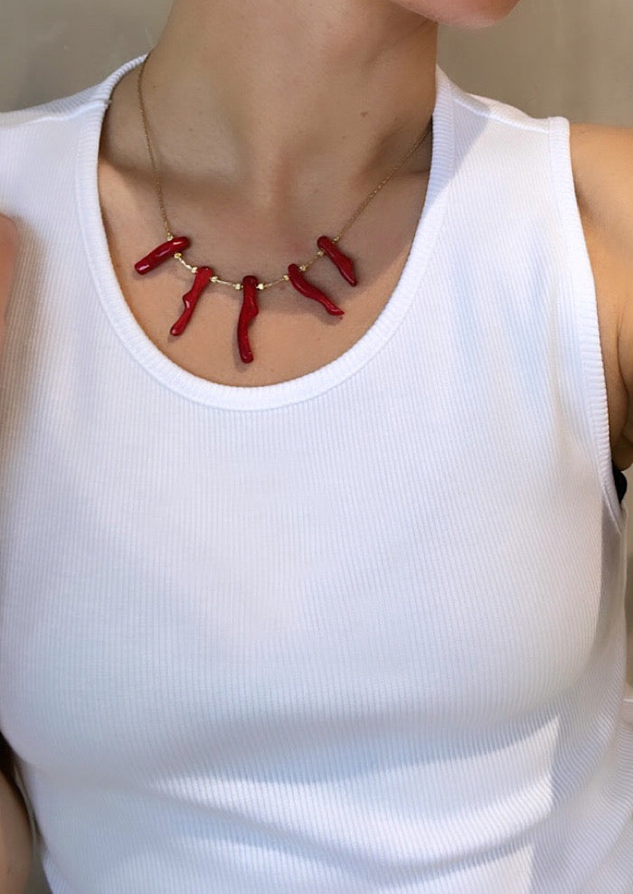 ISABEL MARANT Short Necklace Red