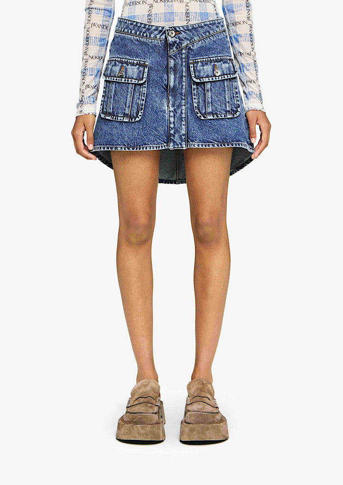 JW ANDERSON Patch Pocket  Denim Skirt