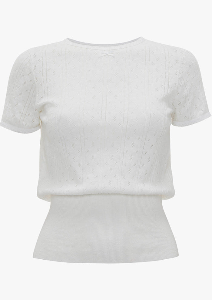 JW ANDERSON Pointelle Cap Sleeve Top